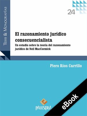cover image of El razonamiento jurídico consecuencialista